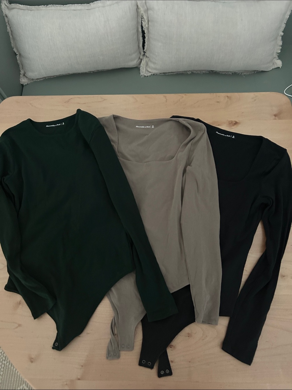 Abercrombie long sleeve bodysuits set of 3